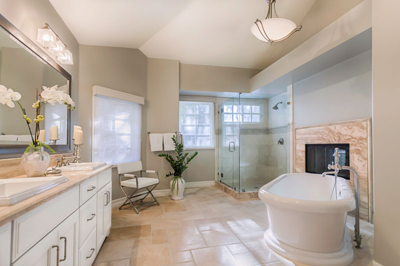 white master bathroom