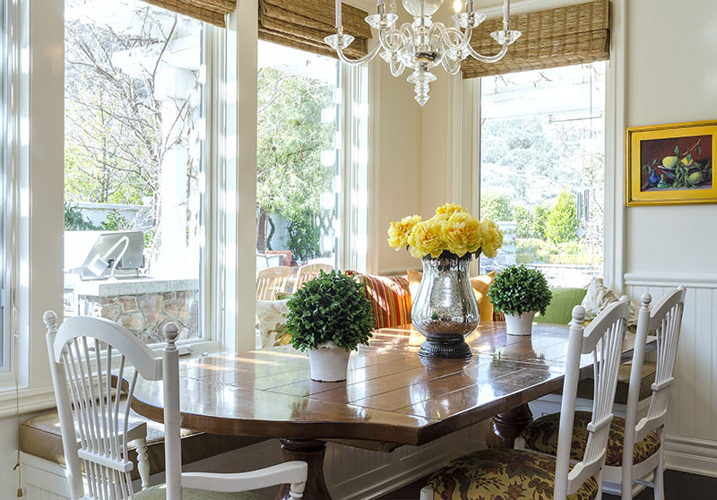 interior designed breakfast nook